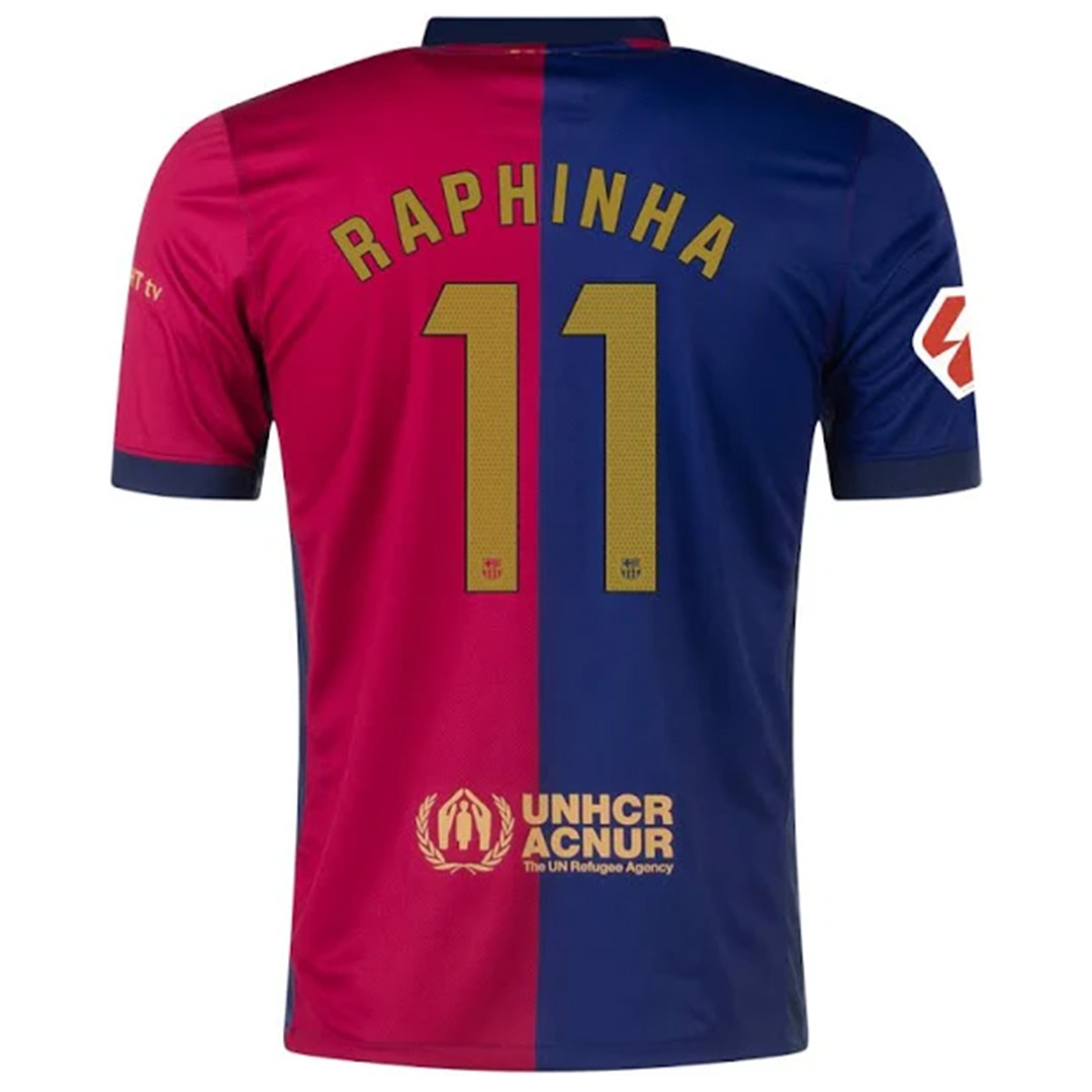 [Super Replica] RAPHINHA 11 Barcelona Home Spotify Logo Without Text Jersey 2024/25