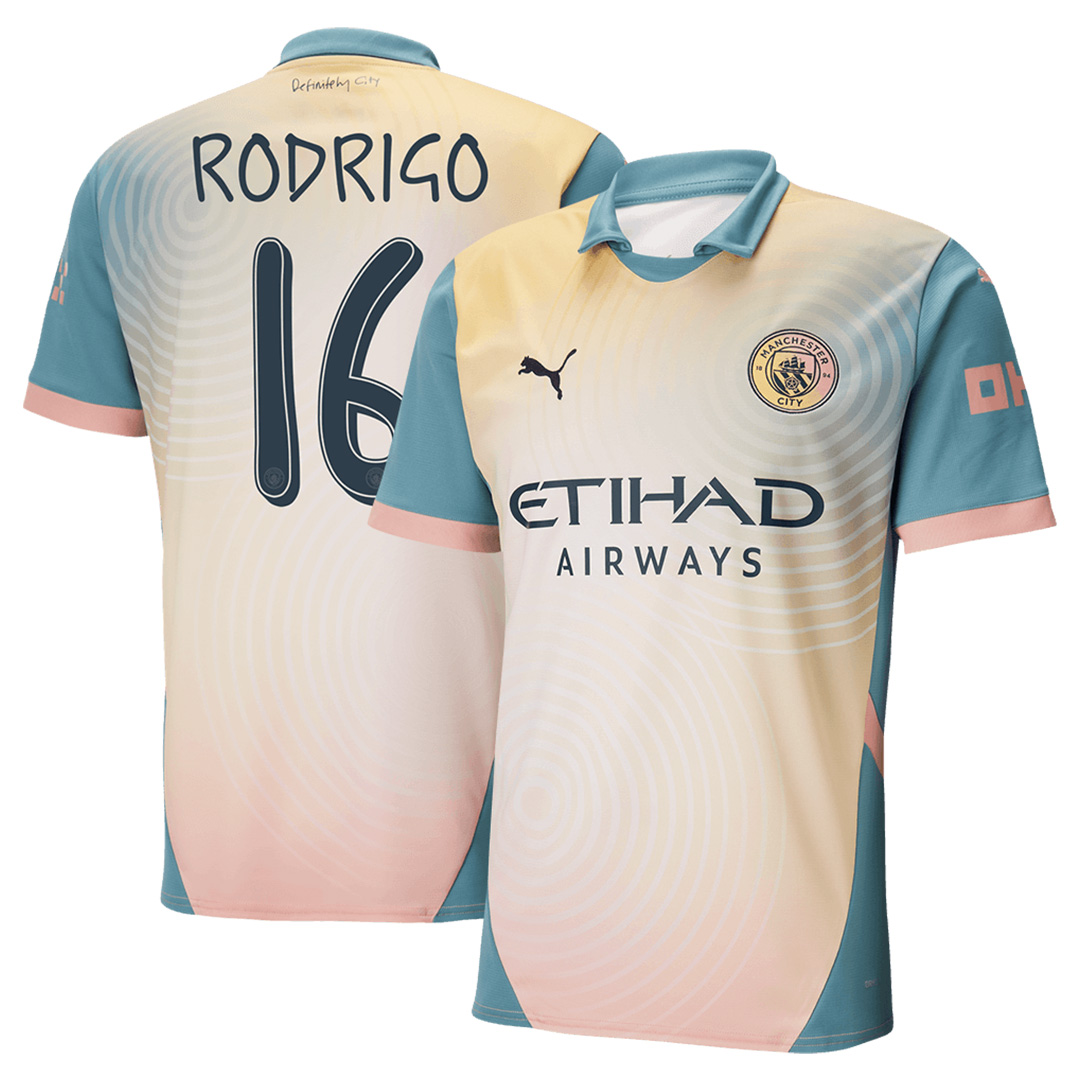 RODRIGO16 Manchester City Fourth Jersey 2024/25 - UCL Font