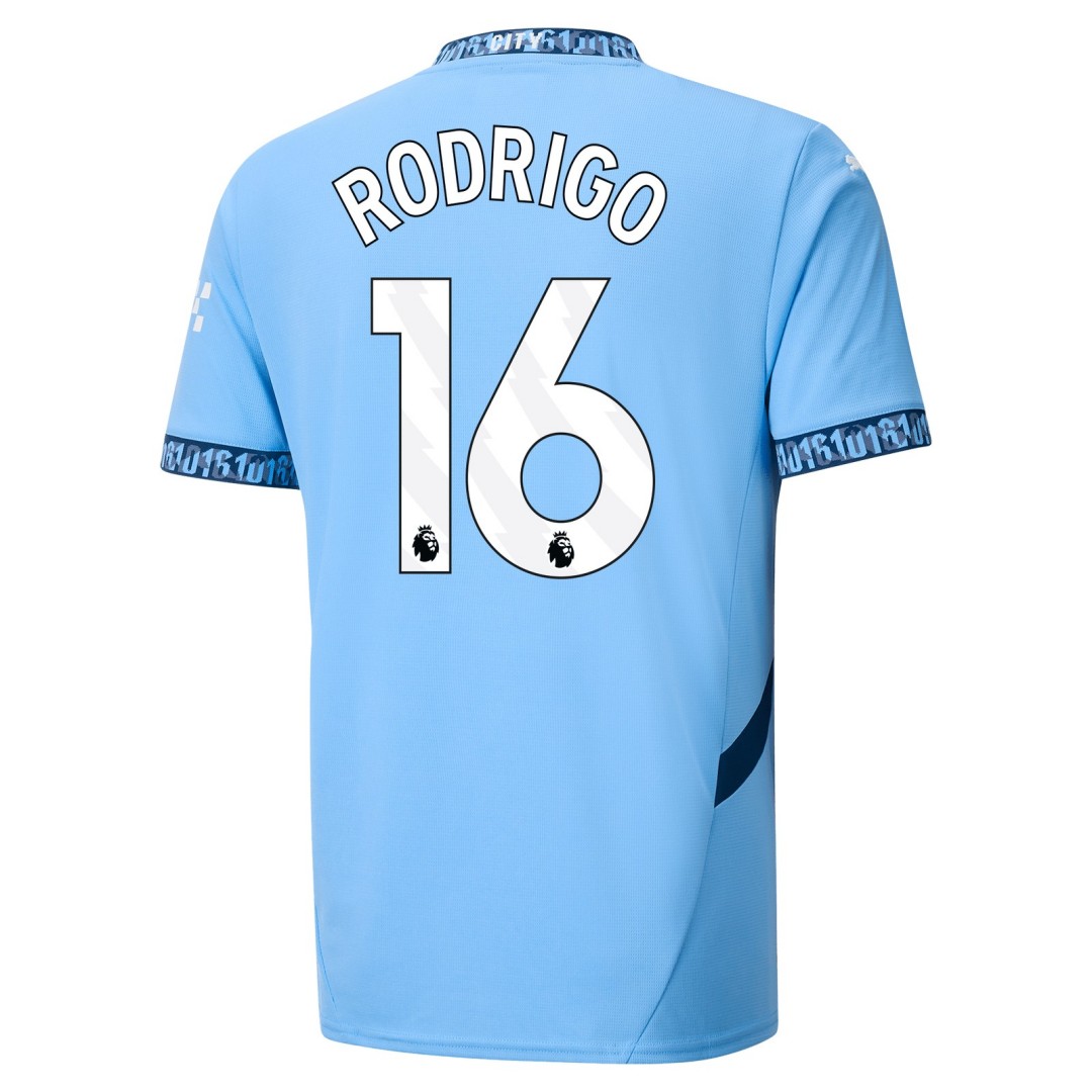 [Super Replica] RODRIGO 16 Manchester City Home Jersey 2024/25 - UCL Font