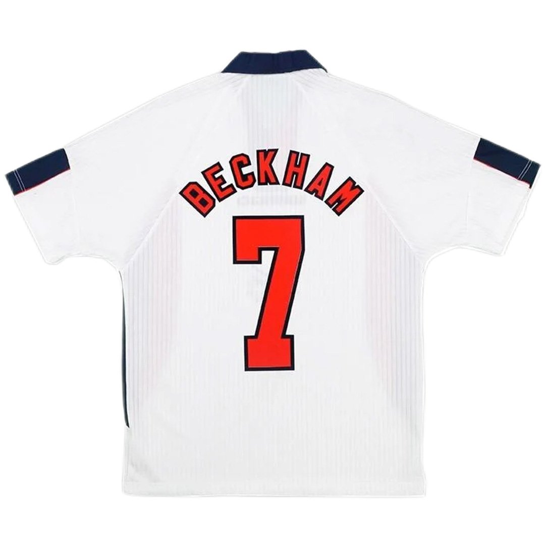 Beckham 7 Retro England Home Jersey World Cup 1998