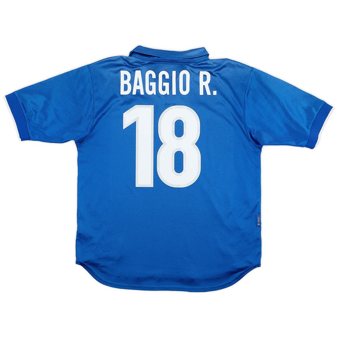 Baggio R. 18 Italy Retro Jersey Home World Cup 1998