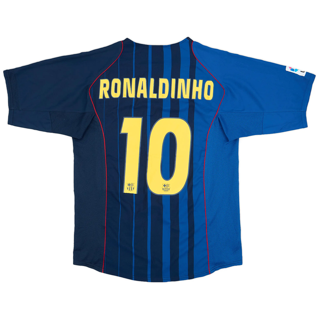 Ronaldinho 10 Retro Barcelona Away Jersey 2004/05