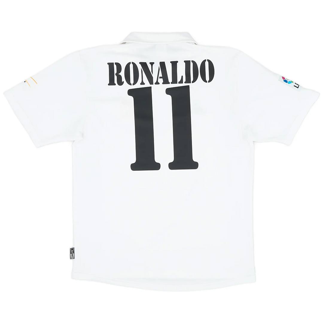 RONALDO 11 Real Madrid Retro Jersey Centenary Home 2002/03