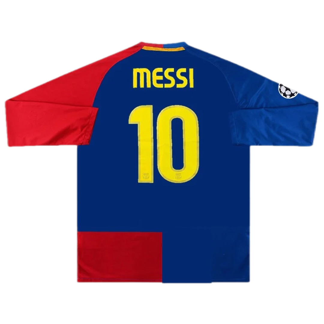 Barcelona Messi 10 UCL Final Retro Long Sleeve Home 2008/09