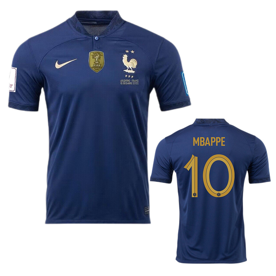 France MBAPPE 10 World Cup Final Jersey Home Replica 2022