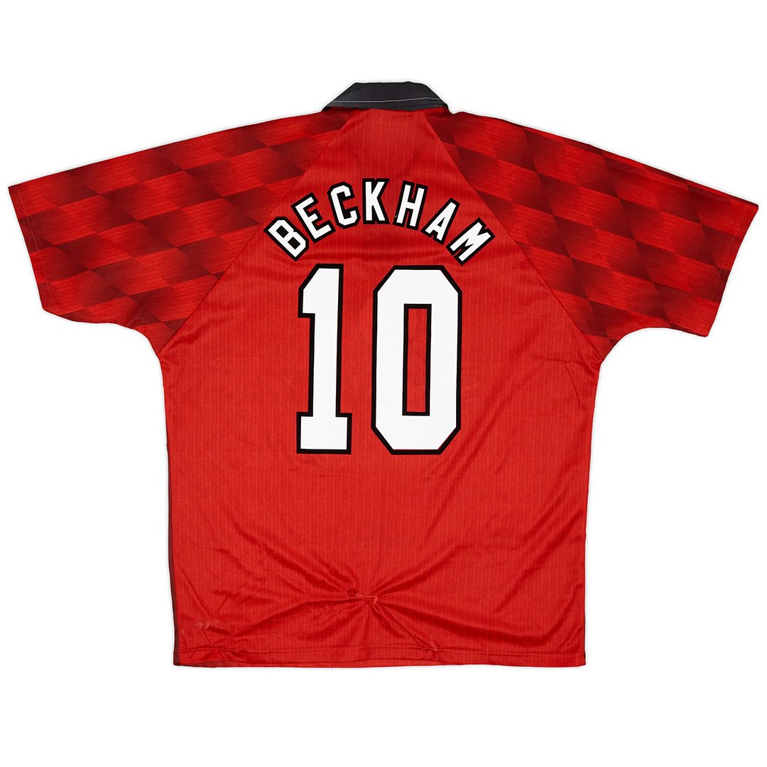 Beckham 10 Manchester United Retro Jersey Home 1996/98