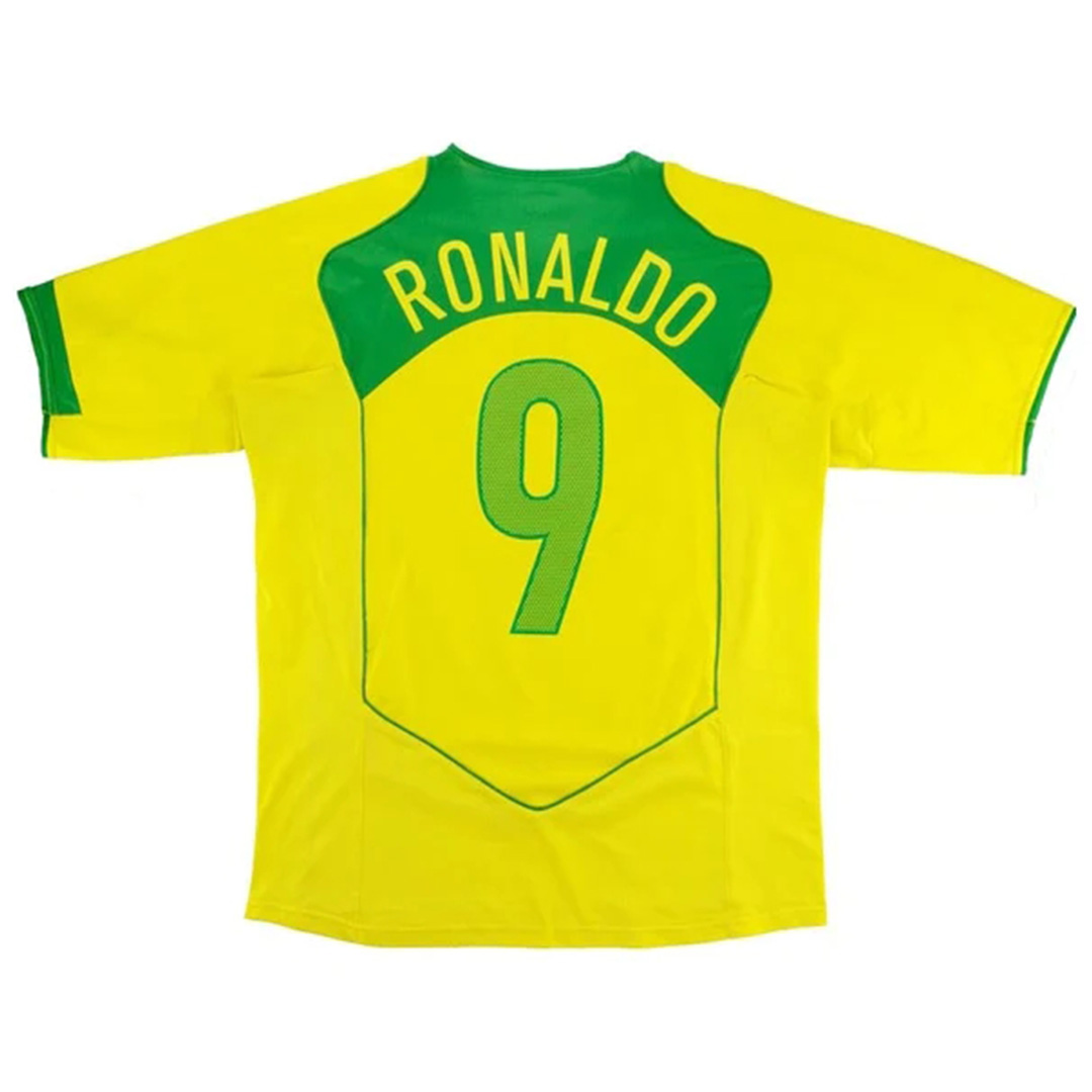 Brazil Ronaldo 9 Retro Jersey Home 2004