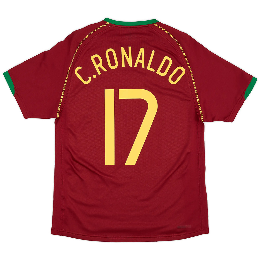 C.RONALDO 17 Portugal Retro Home Jersey World Cup 2006