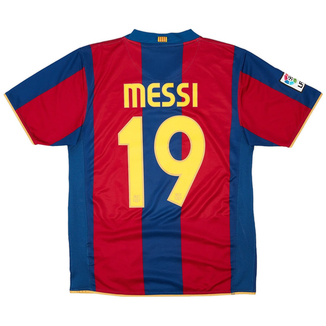 Messi 19 Barcelona Retro Jersey 50-Years Anniversary 2007/08