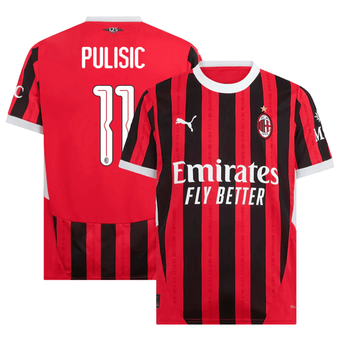 PULISIC 11 AC Milan Home Jersey 2024/25 - UCL Font