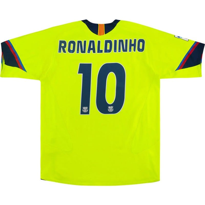 Ronaldinho 10 Retro Barcelona Away Jersey 2005/06