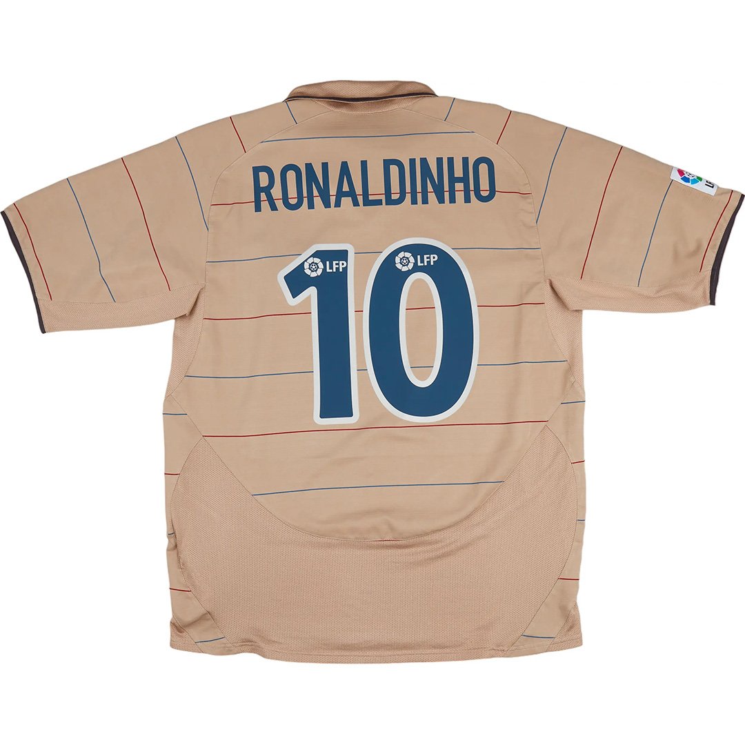 Ronaldinho 10 Retro Barcelona Away Jersey 2003/05