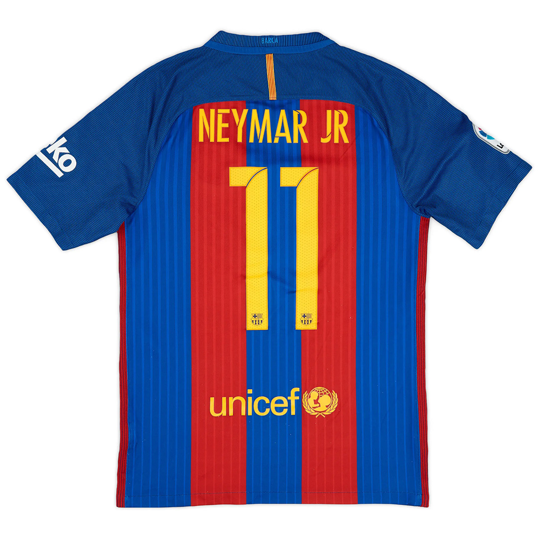 NEYMAR JR 11 Retro Barcelona Home Jersey 2016/17