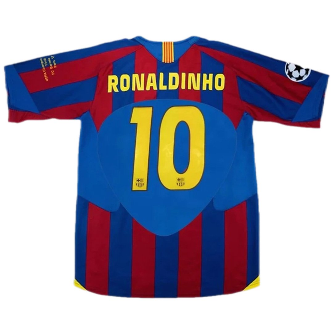 Ronaldinho 10 Retro Barcelona UCL Final Home Jersey 2005/06