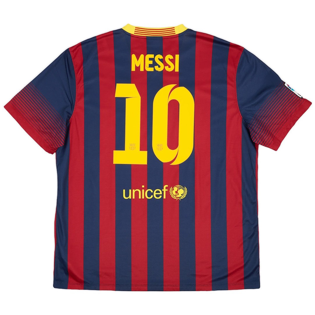 Messi 10 Retro Barcelona Home Jersey 2013/14