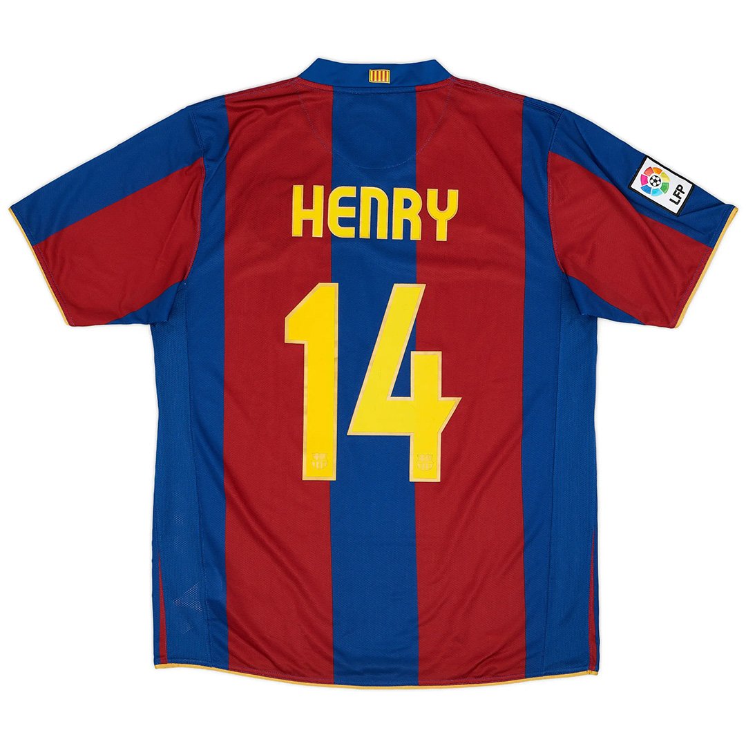 Henry 14 Barcelona Retro Home Jersey 50-Years Anniversary 2007/08