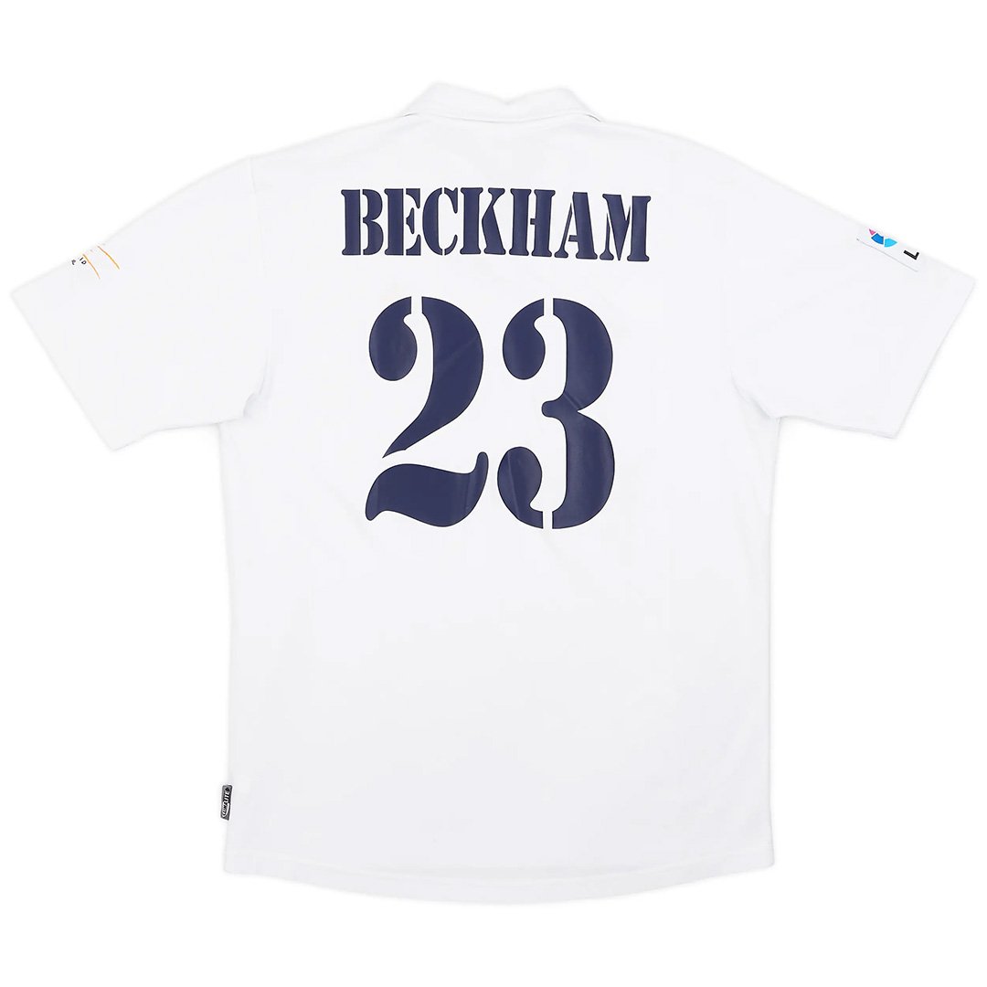 BECKHAM 23 Real Madrid Retro Jersey Centenary Home 2002/03