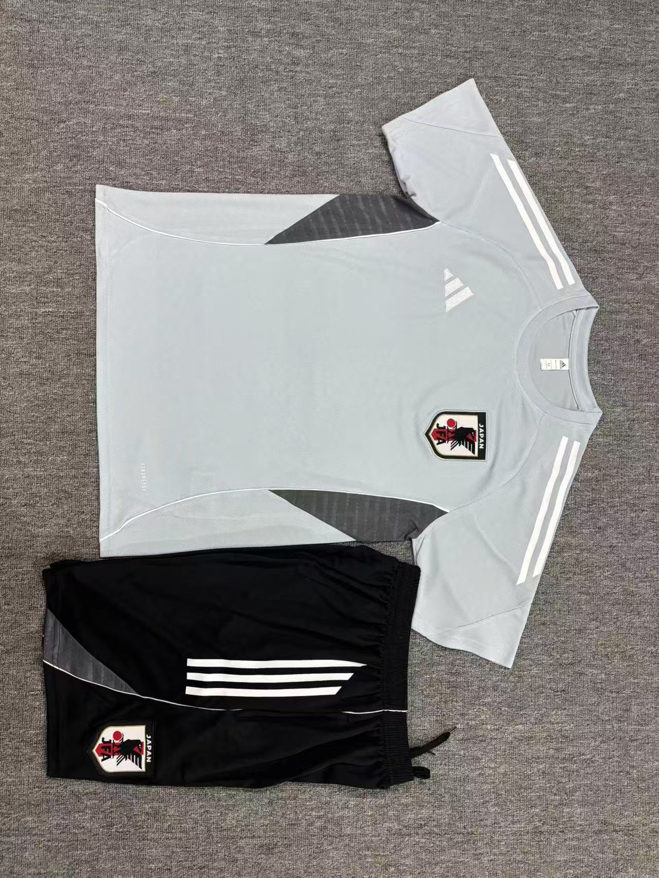 25/26Adult short sleeved Japanese light gray Training Kits