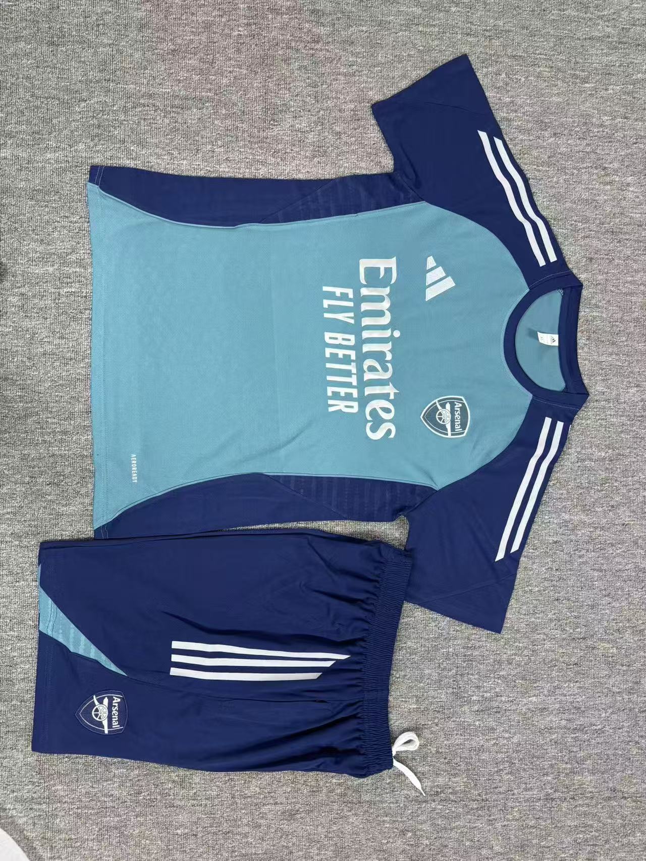 25/26Kid Short sleeved  Arsenal green Training Kits