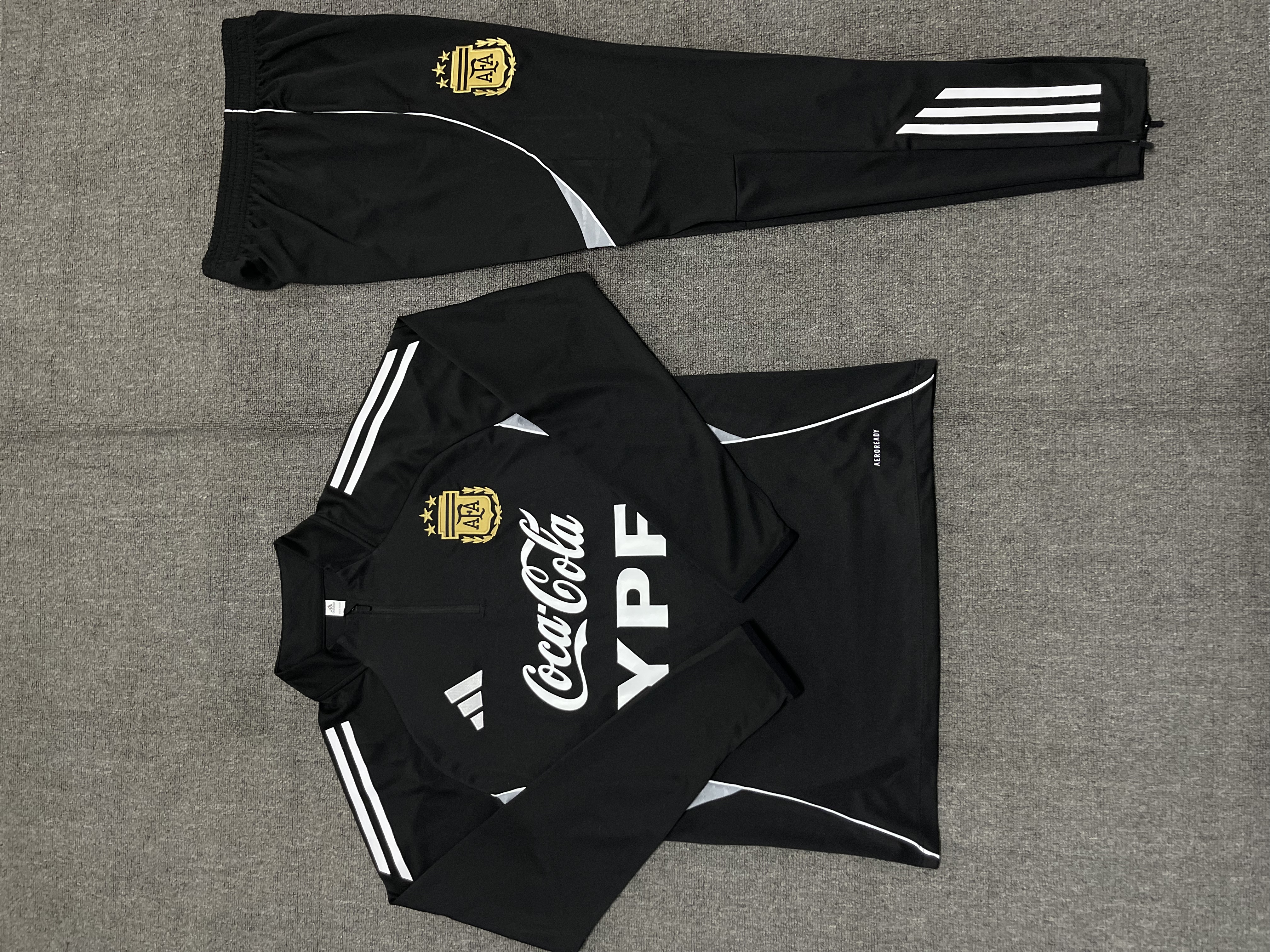 25/26Kid half  Latin Argentina Black Tracksuit Kits