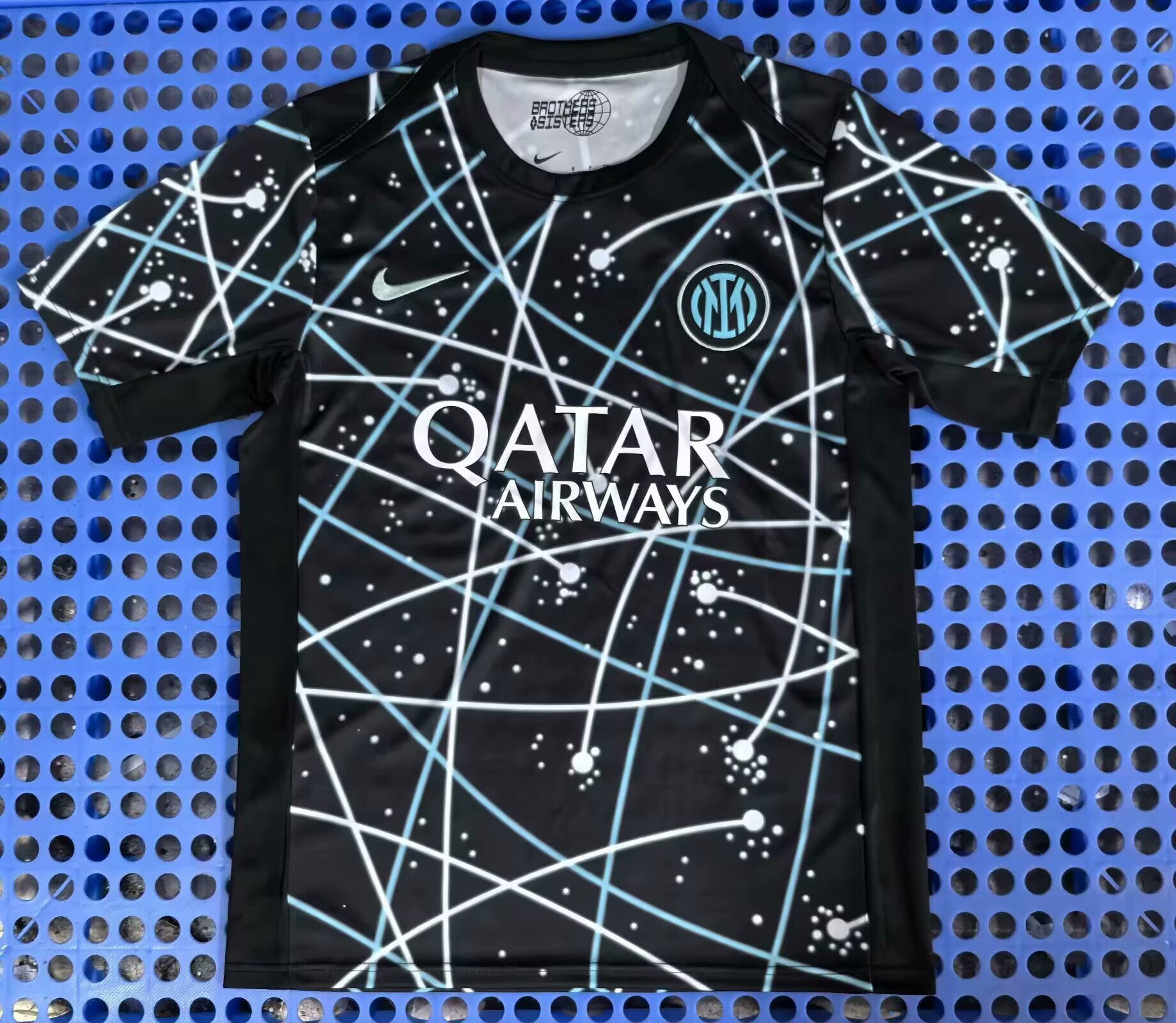 Fans Version 25/26 Inter Milan Pre match Training Uniform Black Blue 
