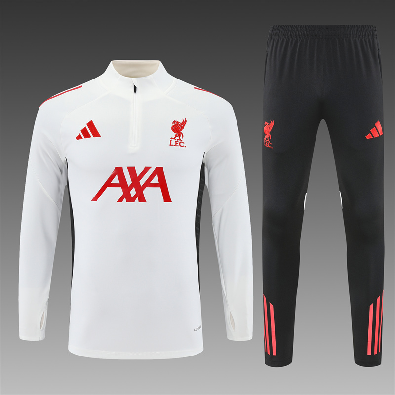 25/26 Adult half Liverpool White Tracksuit Kits
