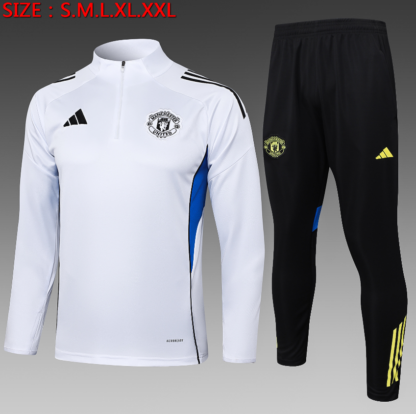 25/26 Half Manchester United White Tracksuit