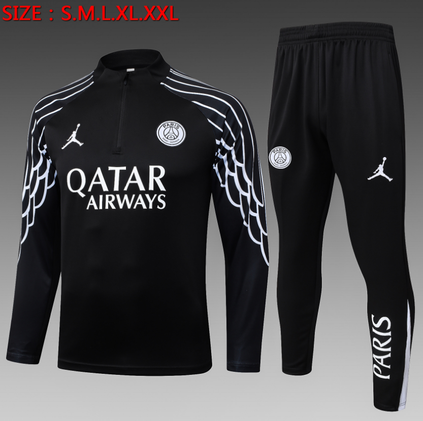 25/26 Half Jordan Paris Black Inkjet Tracksuit