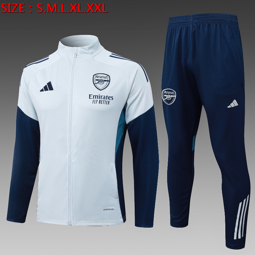 25/26 Arsenal Light Grey Jackets sets