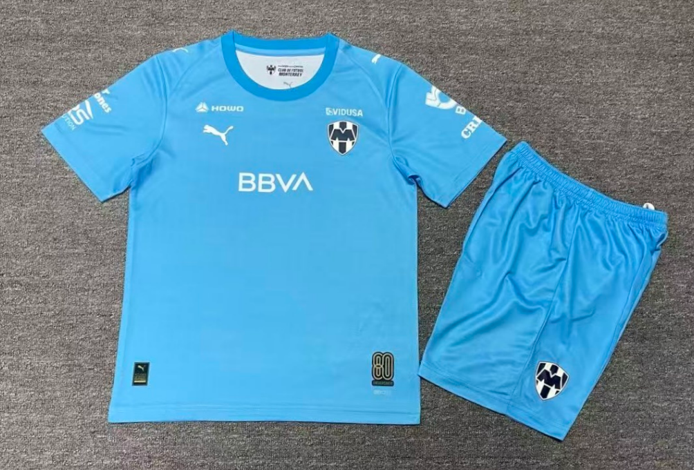  kids Kits 25/26 Monterey blue goalkeeper