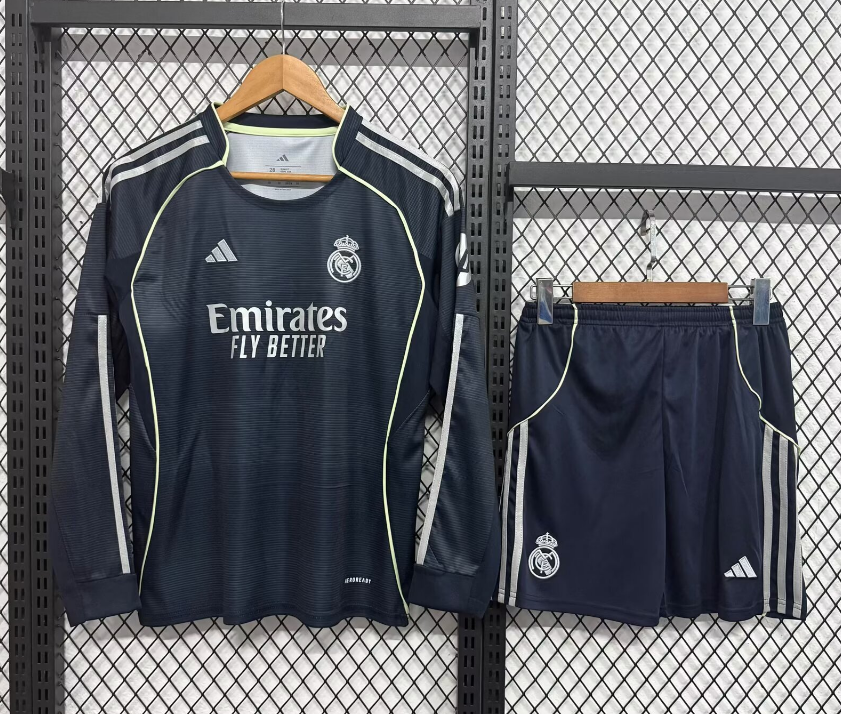  Adults kits 25/26 Real Madrid away long-sleeved 