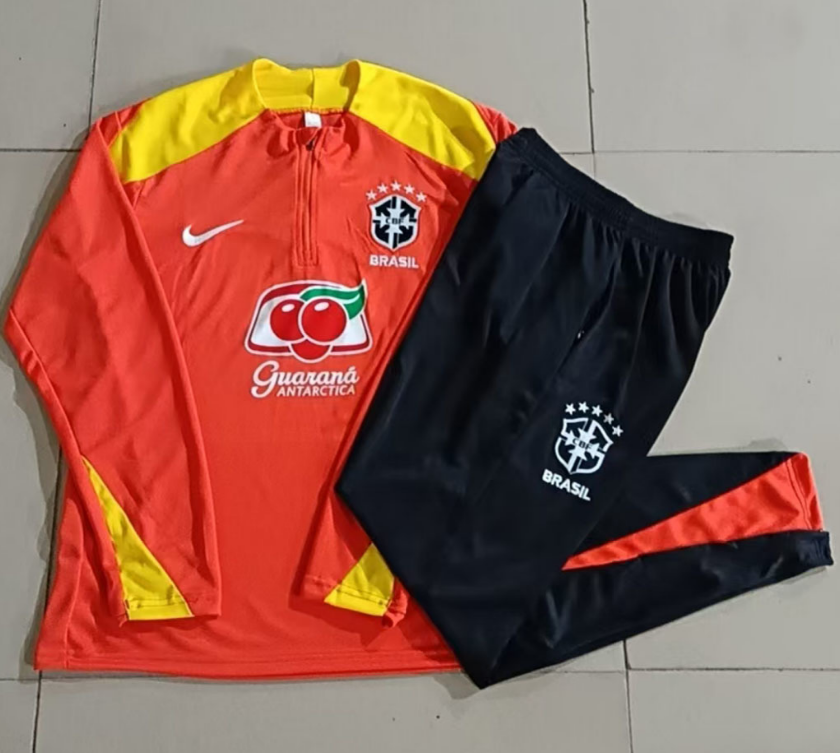 25/26 Half Brazil Orange Tracksuit