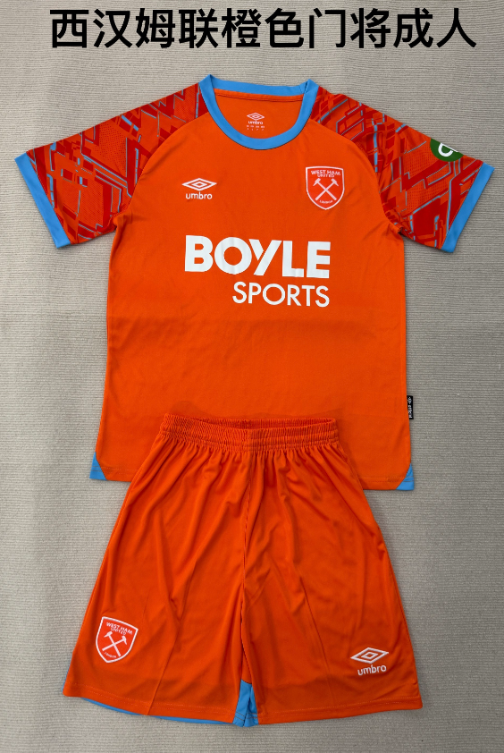 Adults kits 25/26 West Ham United orange goalkeeper
