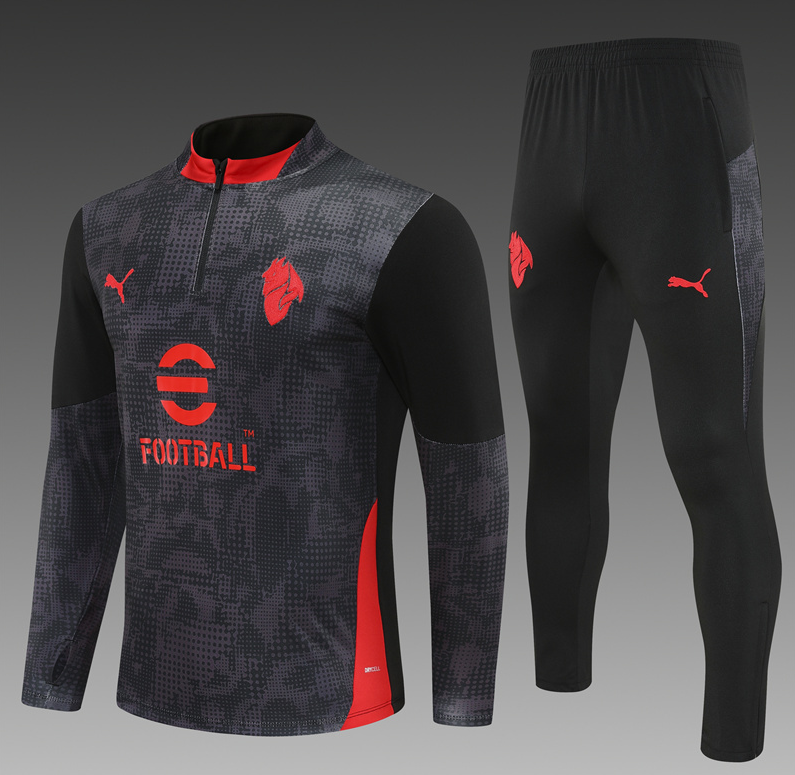 25/26 Half AC Black Camouflage Tracksuit