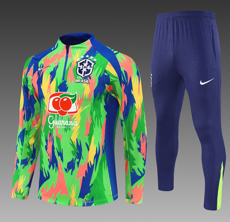 25/26 Half Brazil blue-green camouflage Tracksuit
