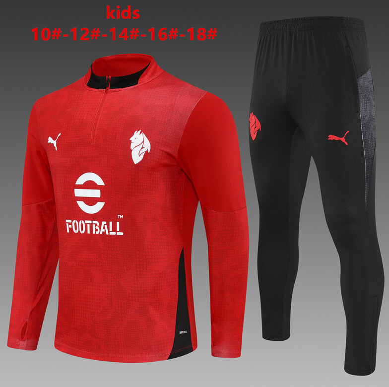 25/26 kid half AC Red Camouflage Tracksuit