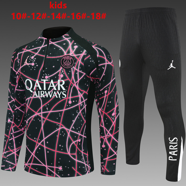 25/26 kid half Jordan Paris Black Pink CamouflageTracksuit