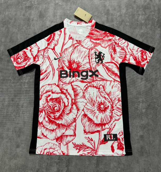 Fan version 25/26 Chelsea commemorative edition white and red