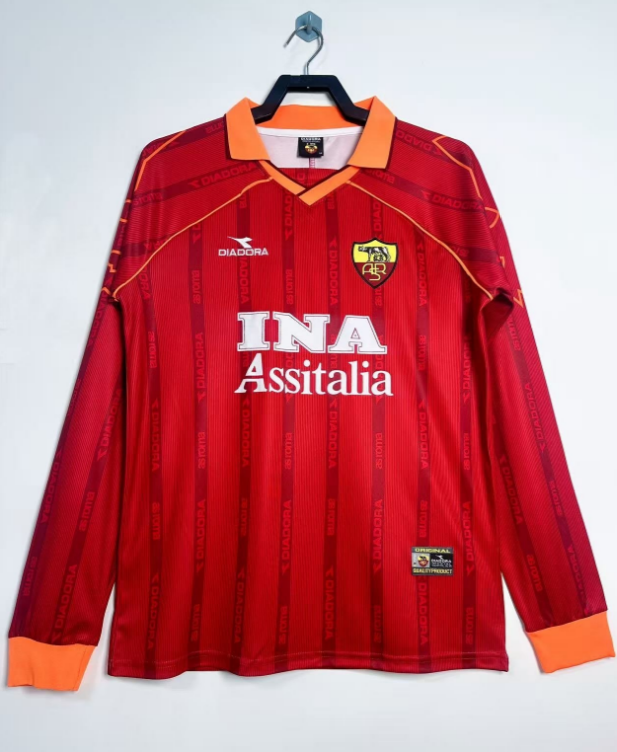 Retro 1999/00 Rome home long sleeved