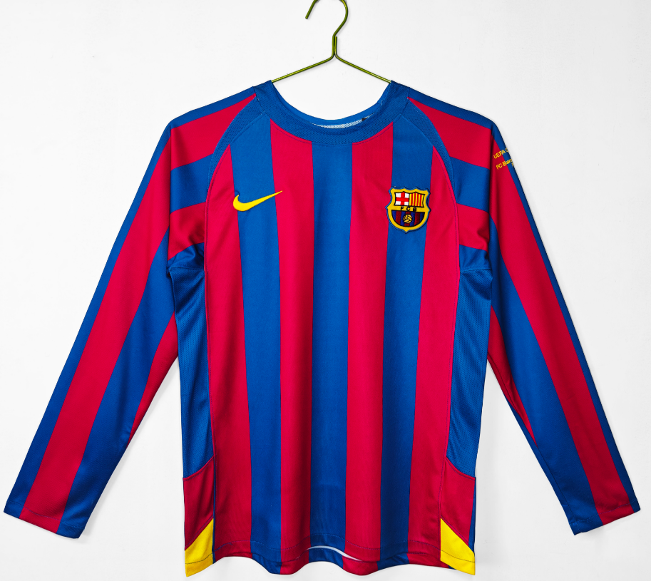 Retro 2005/06 Season Barcelona home Champions League sleeved