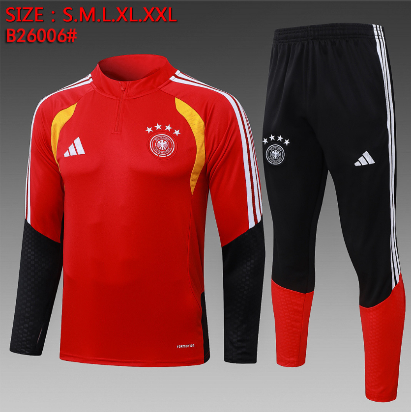  25/26 Half Pull German Red Tracksuit