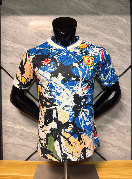 Player Version 26/27 Manchester United retro edition three-stripe navy blue