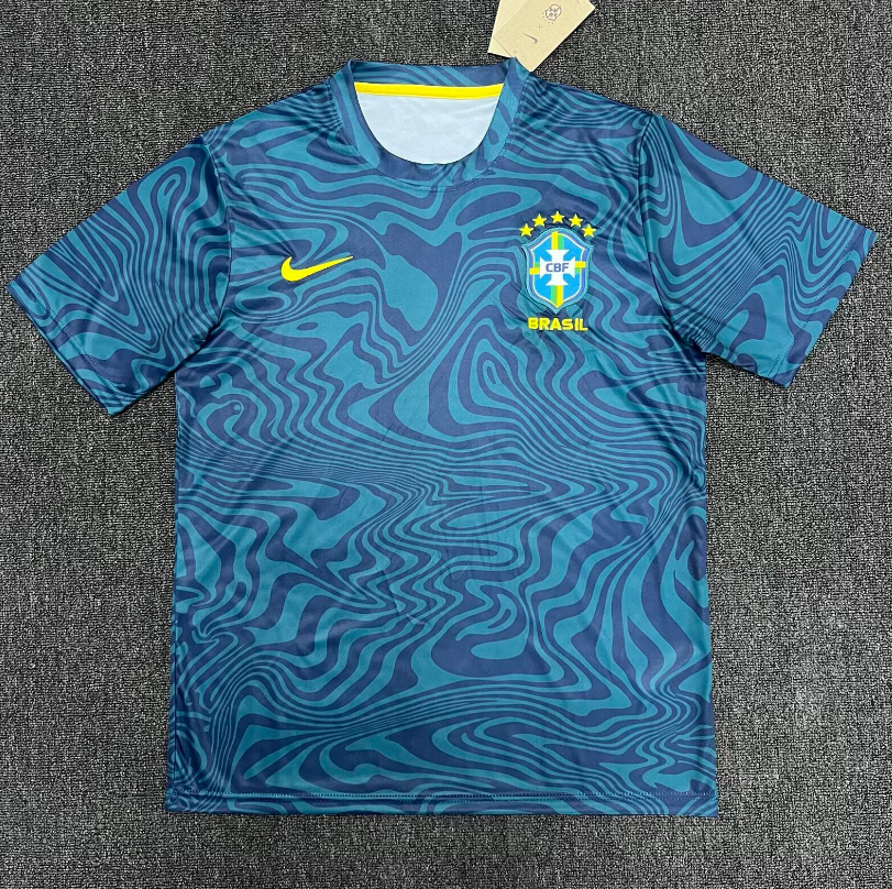 Fan version 26/27 Brazil training jersey Dark moss green