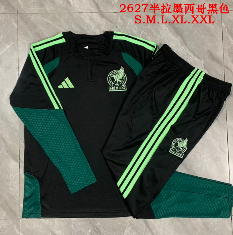 26/27 Half Pull Mexican Black Tracksuit