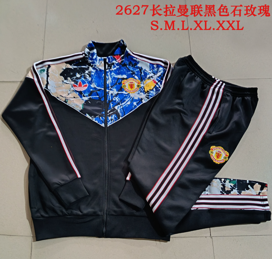 26/27 Long Pull Manchester United Black Stone Rose Jackets sets