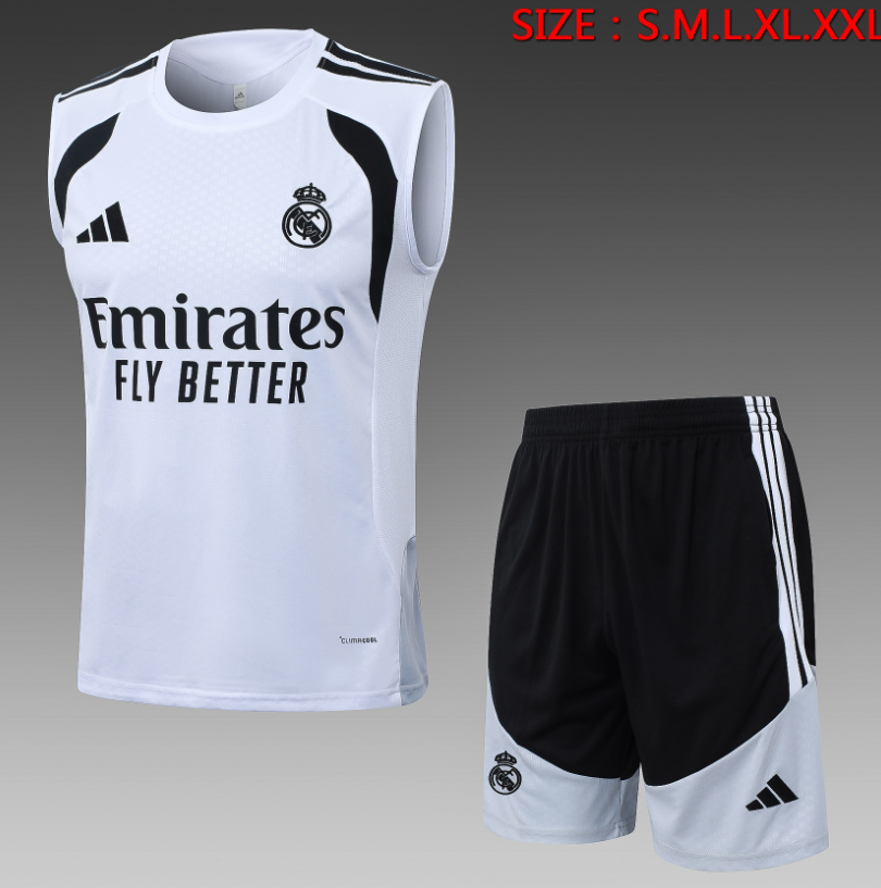 26/27 vest Real Madrid white training suit set