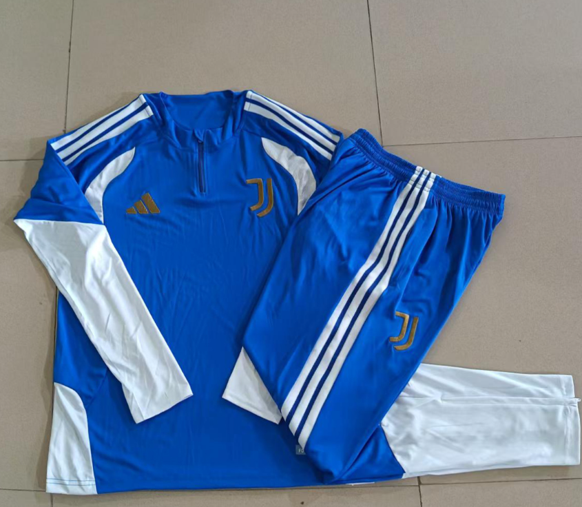 26/27 Adults Half Pull Juventus variegated blue Tracksuit