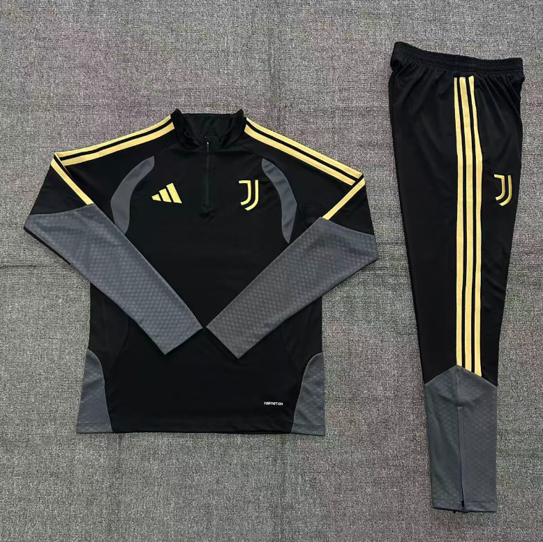 26/27 Adults Half Pull Juventus black Tracksuit