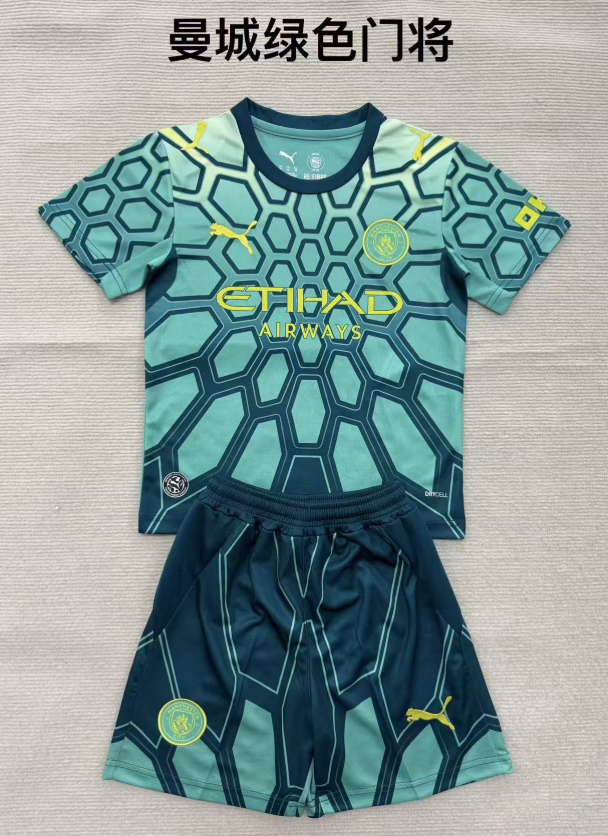 kids Kits 26/27 Manchester City green goalkeeper