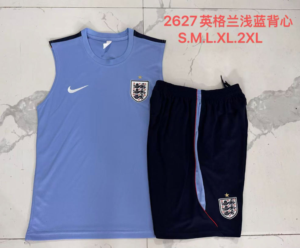 26/27 Vest England Light Blue suit